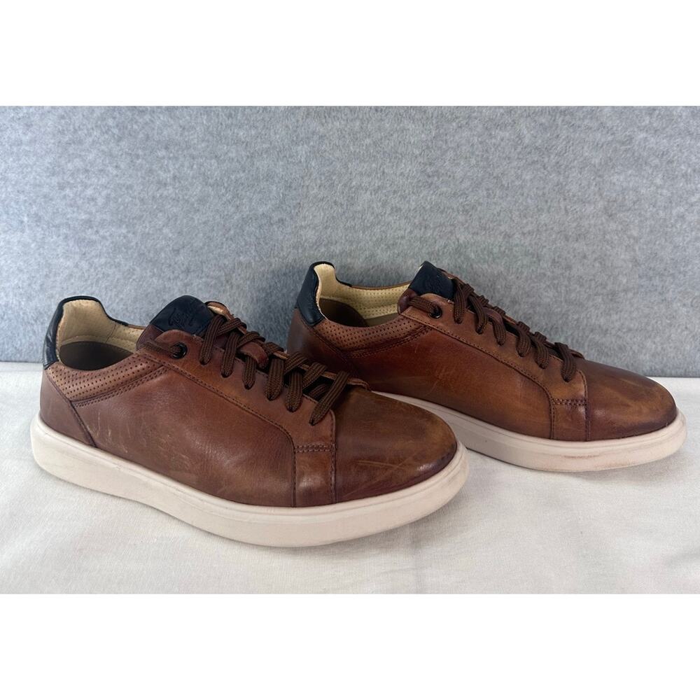 Florsheim Men's sz 7.5 Social Lace To Toe Dress Sneaker Cognac Leather Comfort